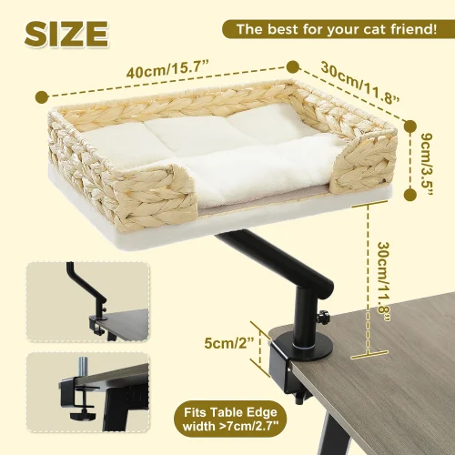Rotatable Adjustable Cat Desk Bed