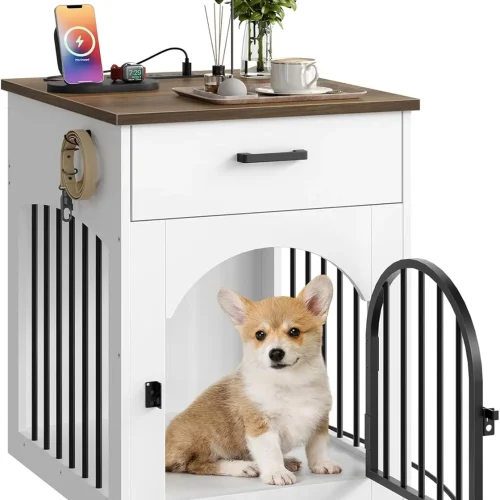 Wooden Dog Crate Furniture With Storage