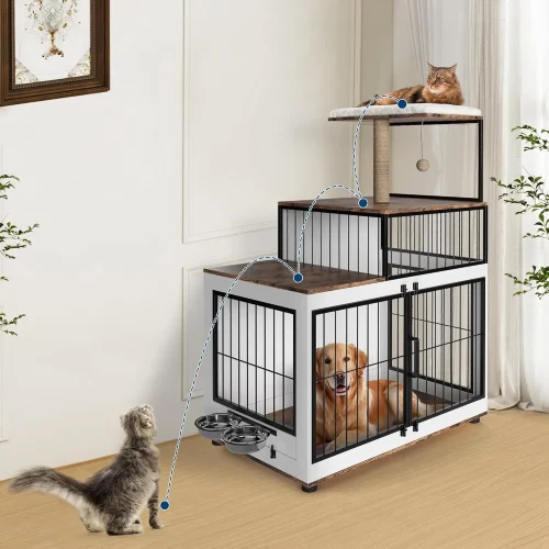 Dog Crate Furniture With Shelving